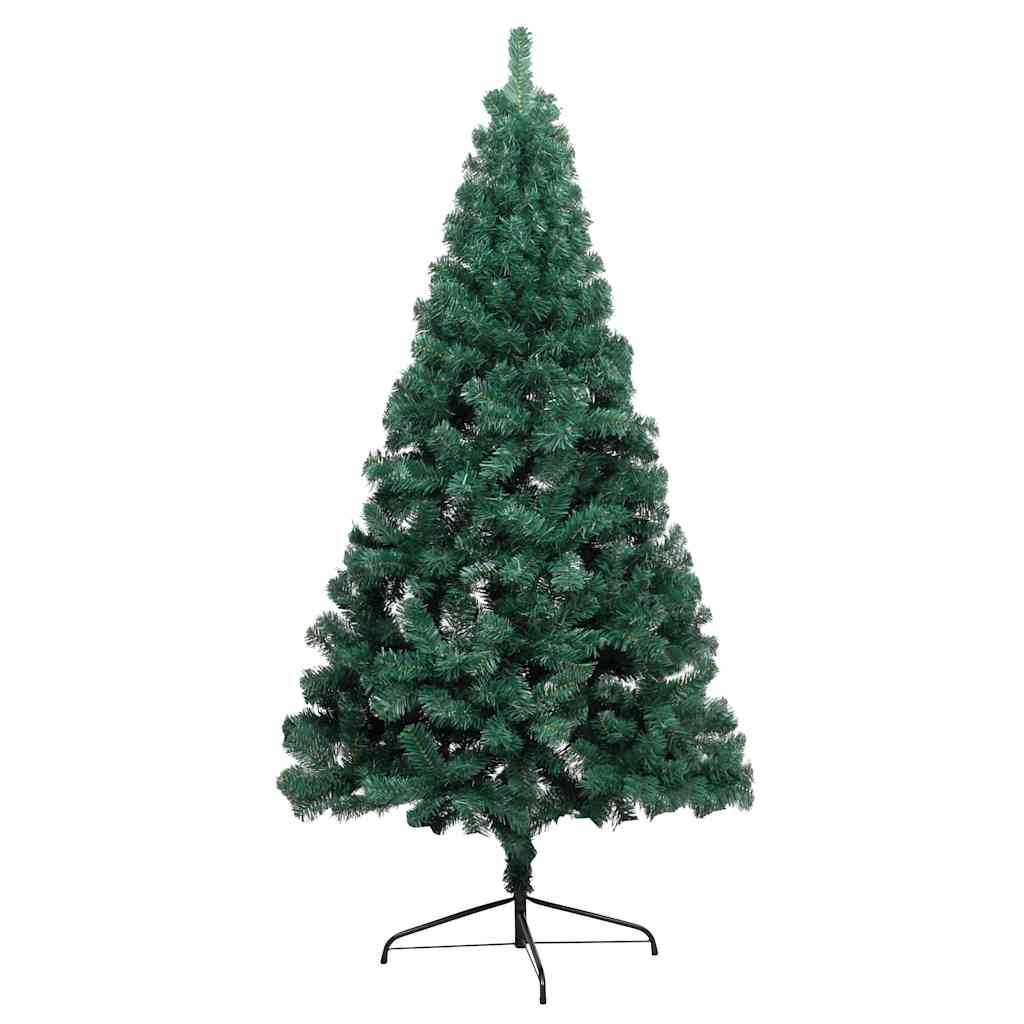 Kunstkerstboom met verlichting en kerstballen half 210 cm groen is nu te koop bij PeponiXL, paradijselijk wonen!