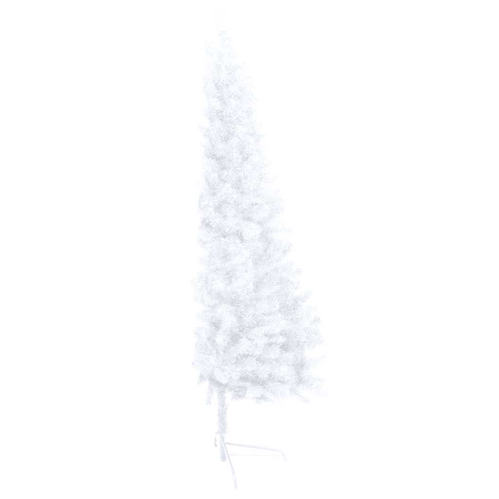 Kunstkerstboom met verlichting en kerstballen half 150 cm wit is nu te koop bij PeponiXL, paradijselijk wonen!