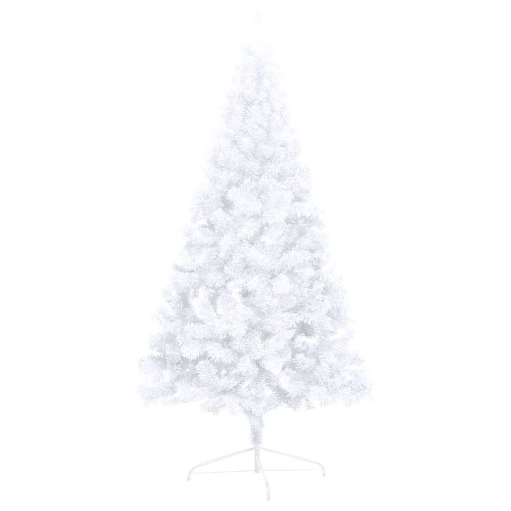 Kunstkerstboom met verlichting en kerstballen half 240 cm wit is nu te koop bij PeponiXL, paradijselijk wonen!