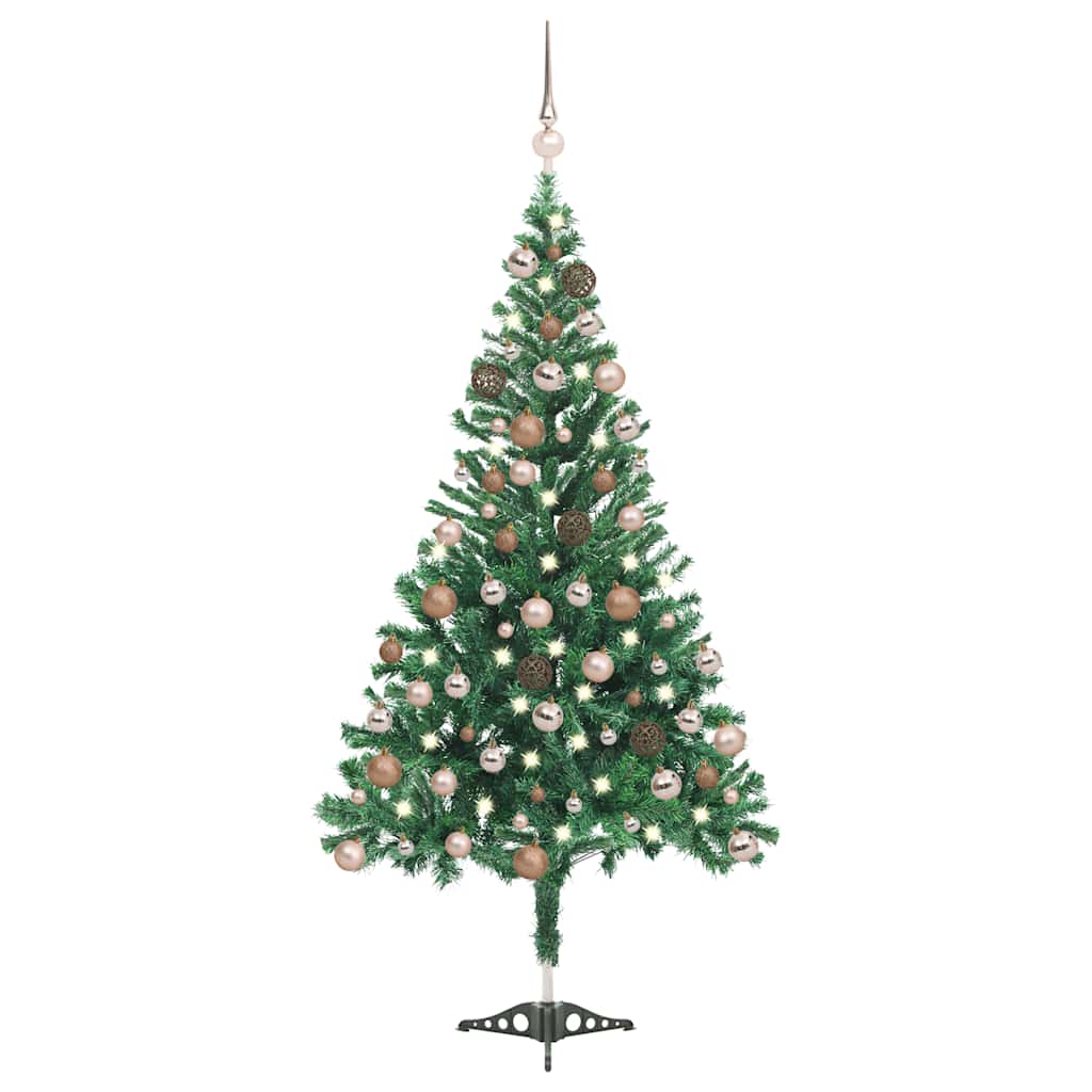 Kunstkerstboom met verlichting en kerstballen 546 takken 180 cm is nu te koop bij PeponiXL, paradijselijk wonen!