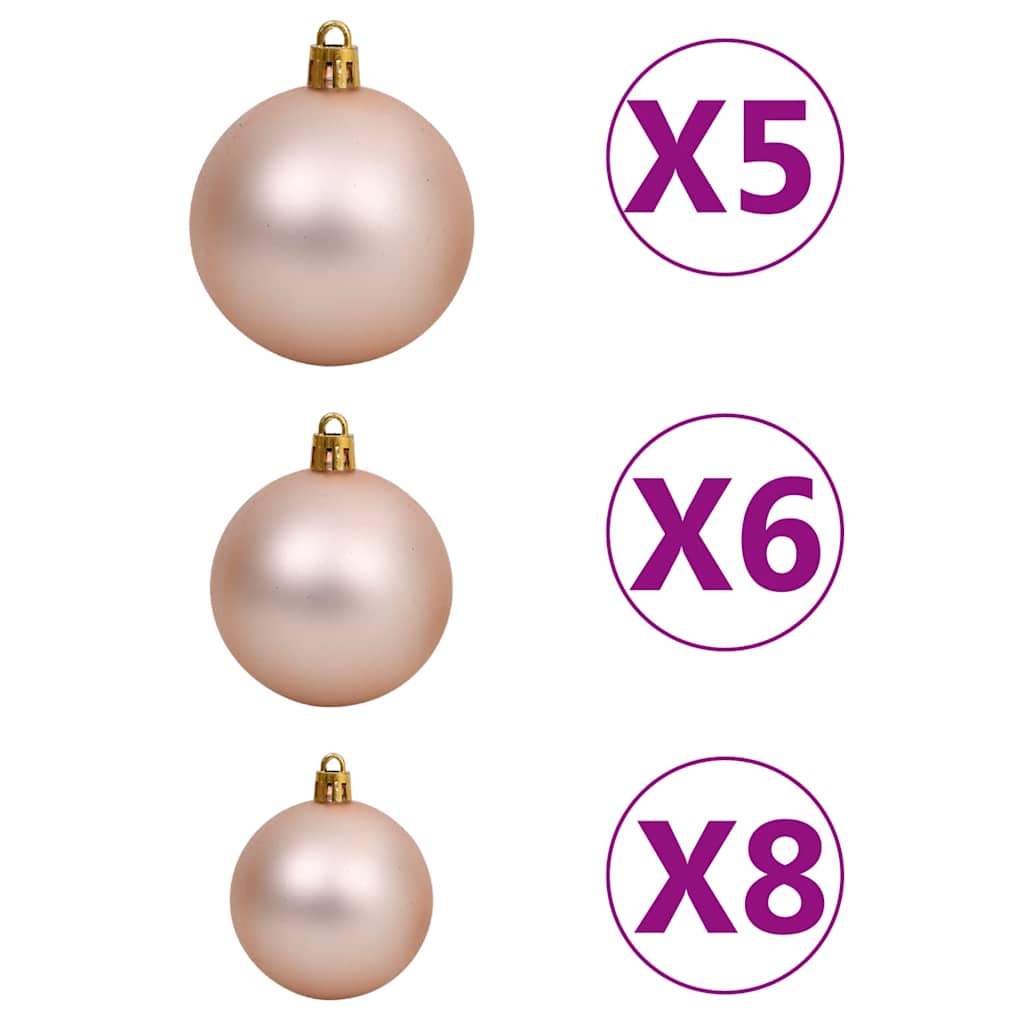 Kunstkerstboom met verlichting en kerstballen 546 takken 180 cm is nu te koop bij PeponiXL, paradijselijk wonen!