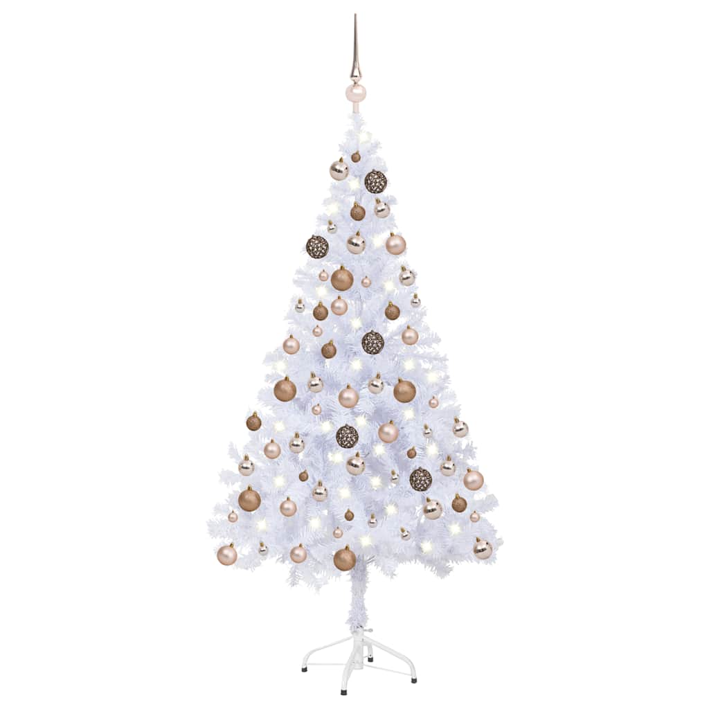 Kunstkerstboom met verlichting en kerstballen 380 takken 150 cm is nu te koop bij PeponiXL, paradijselijk wonen!