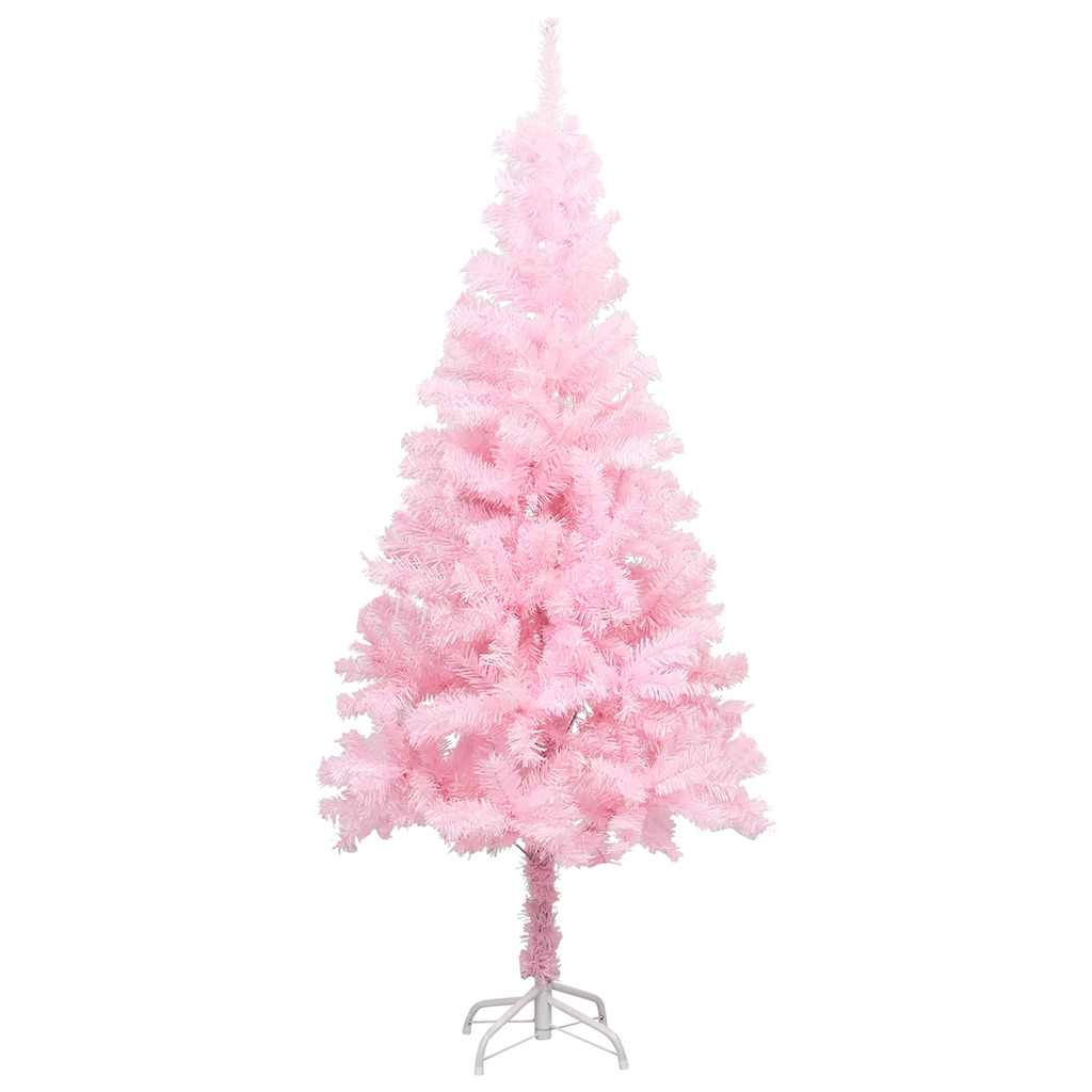 Kunstkerstboom met verlichting en kerstballen 120 cm PVC roze is nu te koop bij PeponiXL, paradijselijk wonen!