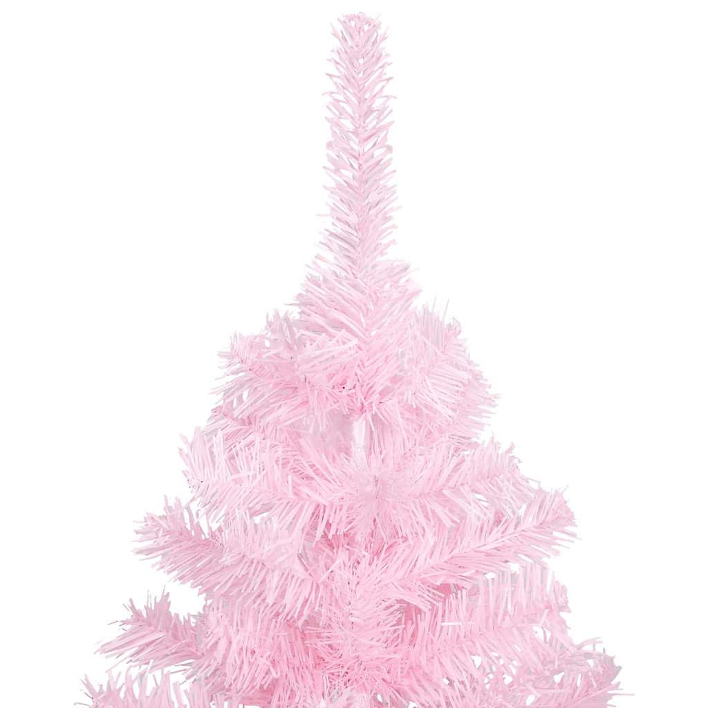 Kunstkerstboom met verlichting en kerstballen 120 cm PVC roze is nu te koop bij PeponiXL, paradijselijk wonen!