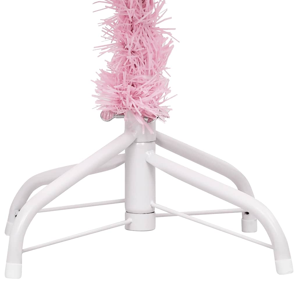 Kunstkerstboom met verlichting en kerstballen 120 cm PVC roze is nu te koop bij PeponiXL, paradijselijk wonen!