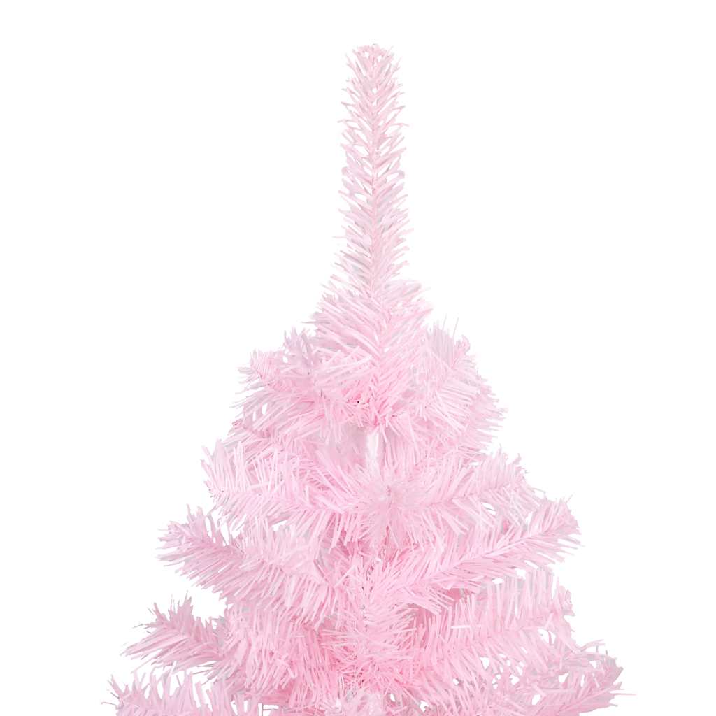 Kunstkerstboom met verlichting en kerstballen 150 cm PVC roze is nu te koop bij PeponiXL, paradijselijk wonen!