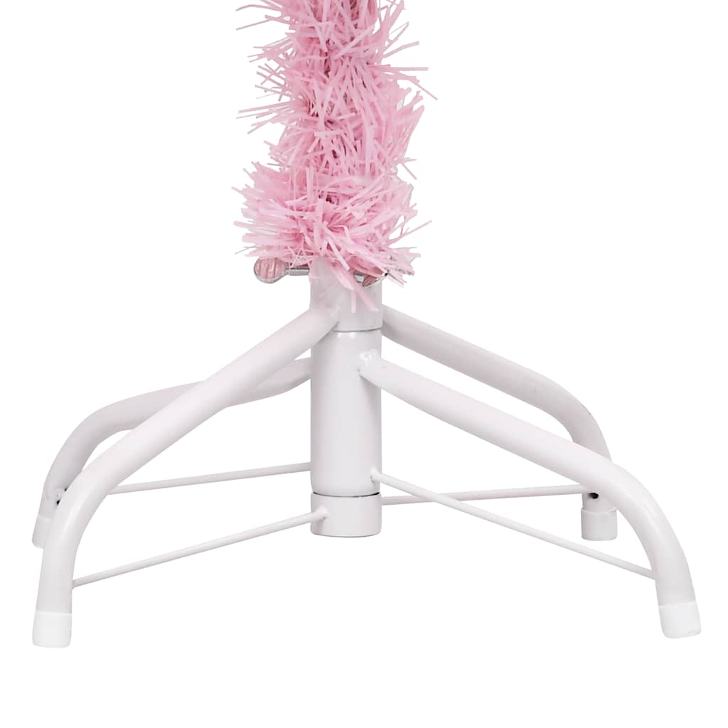Kunstkerstboom met verlichting en kerstballen 150 cm PVC roze is nu te koop bij PeponiXL, paradijselijk wonen!