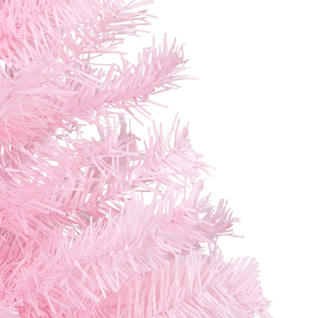 Kunstkerstboom met verlichting en kerstballen 150 cm PVC roze is nu te koop bij PeponiXL, paradijselijk wonen!