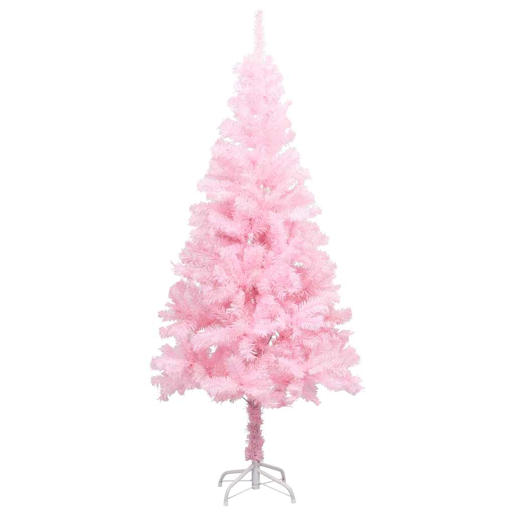 Kunstkerstboom met verlichting en kerstballen 180 cm PVC roze is nu te koop bij PeponiXL, paradijselijk wonen!