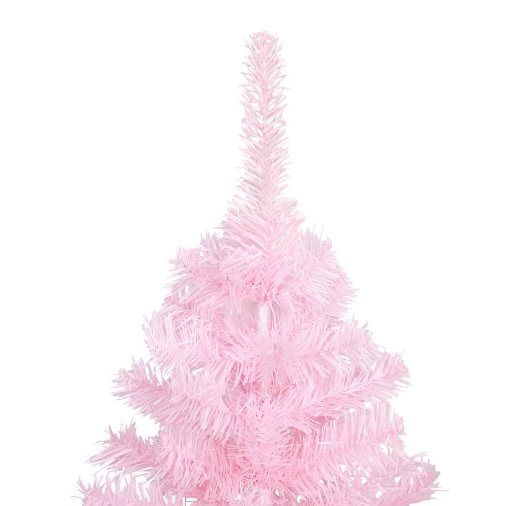 Kunstkerstboom met verlichting en kerstballen 180 cm PVC roze is nu te koop bij PeponiXL, paradijselijk wonen!