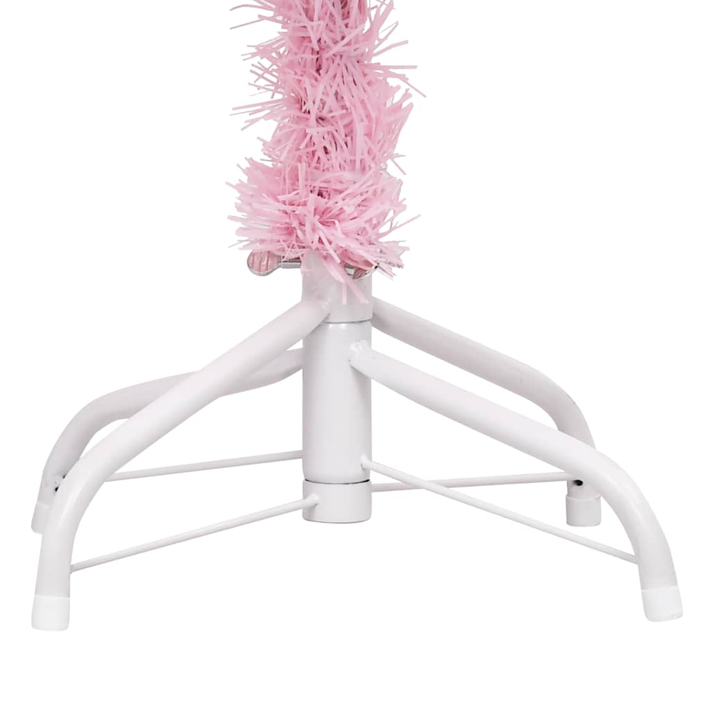 Kunstkerstboom met verlichting en kerstballen 180 cm PVC roze is nu te koop bij PeponiXL, paradijselijk wonen!