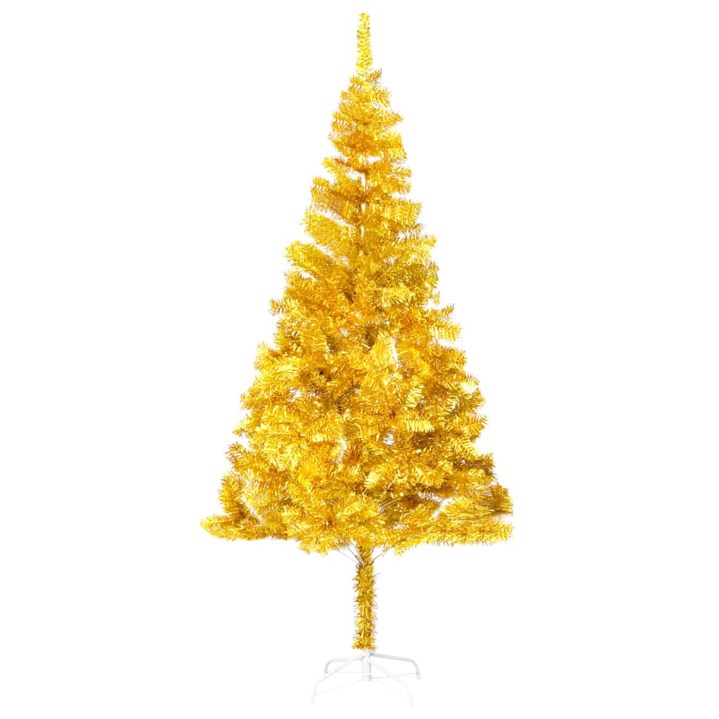 Kunstkerstboom met verlichting en kerstballen 180 cm PET goud is nu te koop bij PeponiXL, paradijselijk wonen!