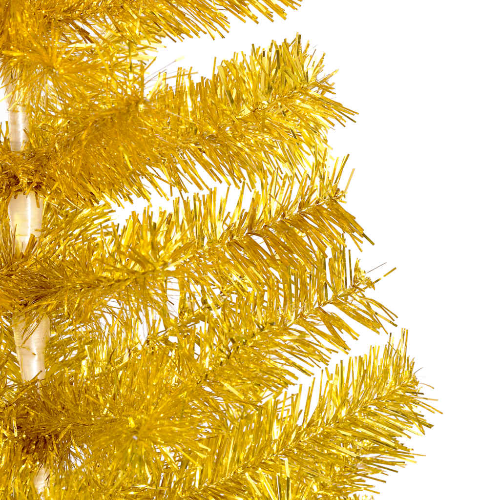 Kunstkerstboom met verlichting en kerstballen 180 cm PET goud is nu te koop bij PeponiXL, paradijselijk wonen!