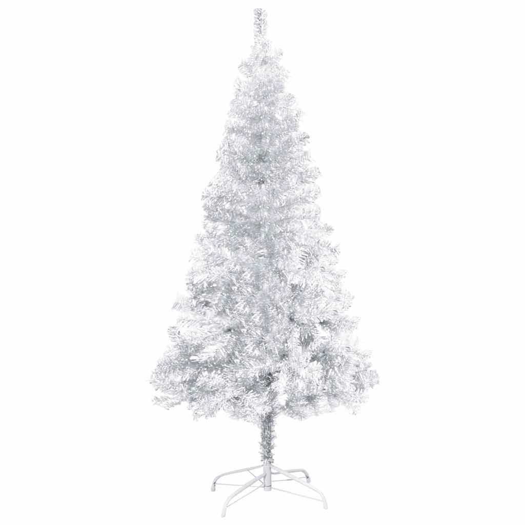 Kunstkerstboom met verlichting en kerstballen 120 cm PET zilver is nu te koop bij PeponiXL, paradijselijk wonen!
