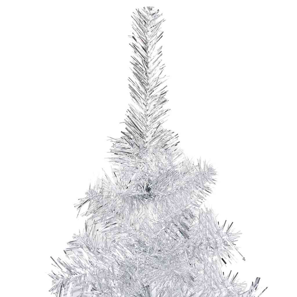 Kunstkerstboom met verlichting en kerstballen 120 cm PET zilver is nu te koop bij PeponiXL, paradijselijk wonen!