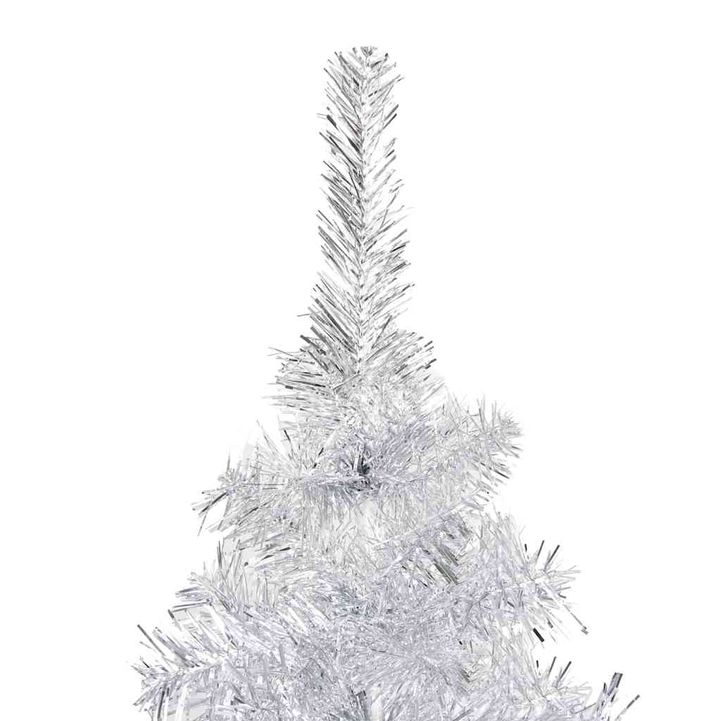 Kunstkerstboom met verlichting en kerstballen 150 cm PET zilver is nu te koop bij PeponiXL, paradijselijk wonen!