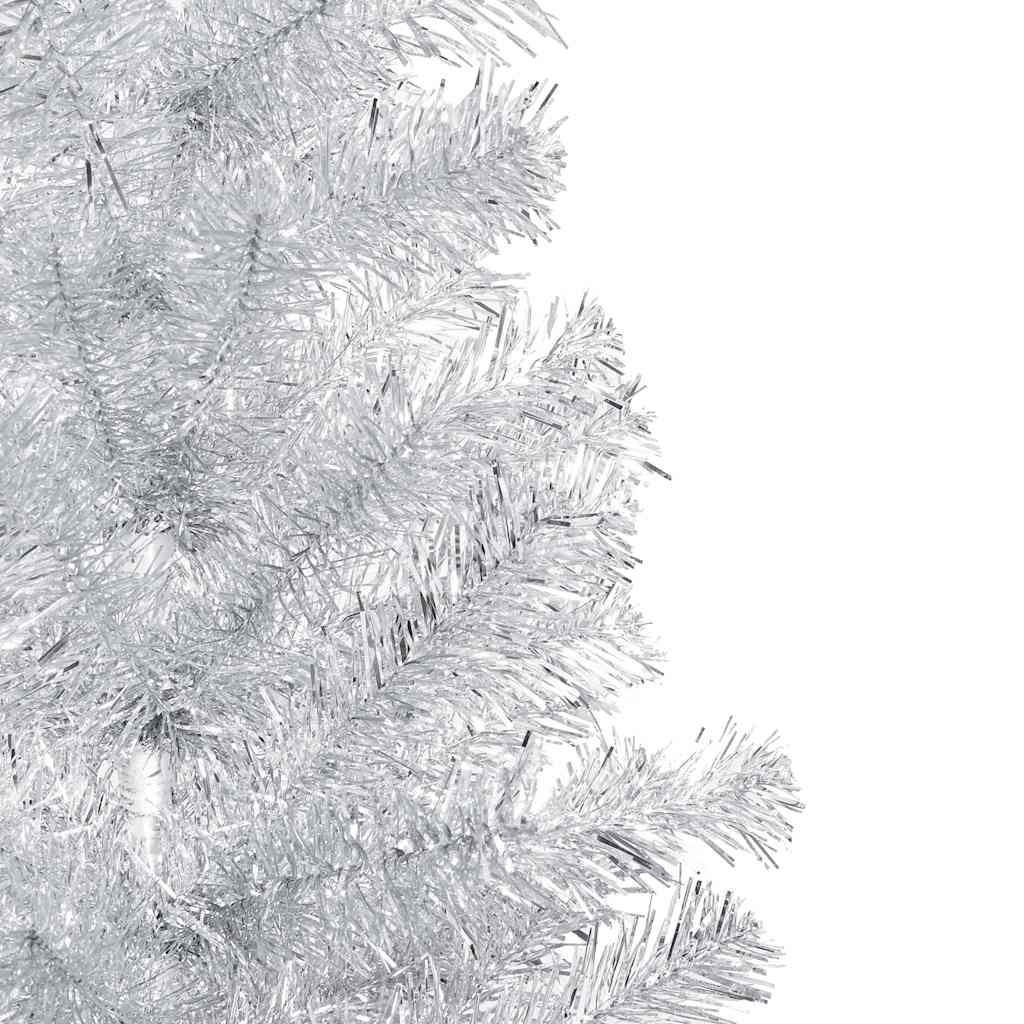 Kunstkerstboom met verlichting en kerstballen 150 cm PET zilver is nu te koop bij PeponiXL, paradijselijk wonen!