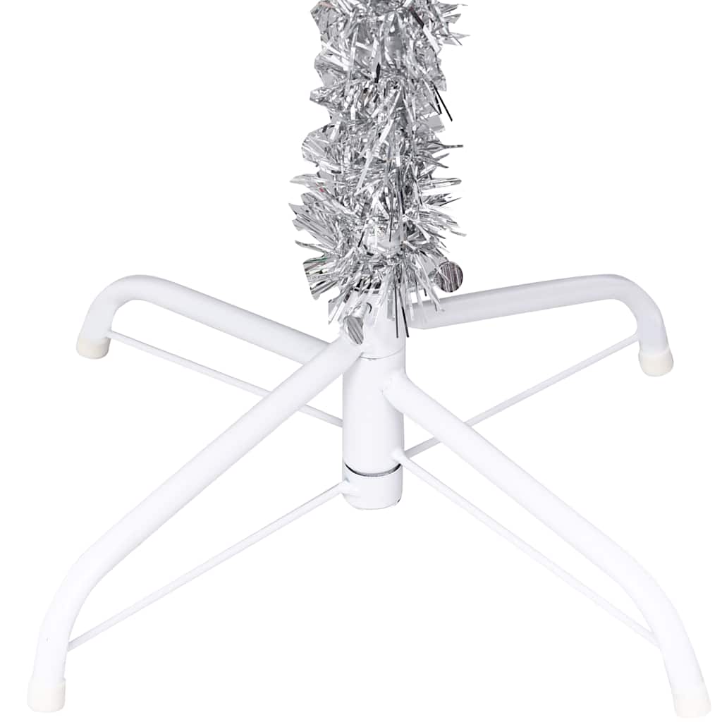 Kunstkerstboom met verlichting en kerstballen 150 cm PET zilver is nu te koop bij PeponiXL, paradijselijk wonen!