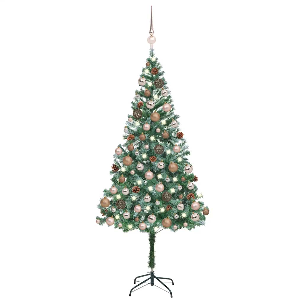 Kunstkerstboom met verlichting kerstballen dennenappels 180 cm is nu te koop bij PeponiXL, paradijselijk wonen!