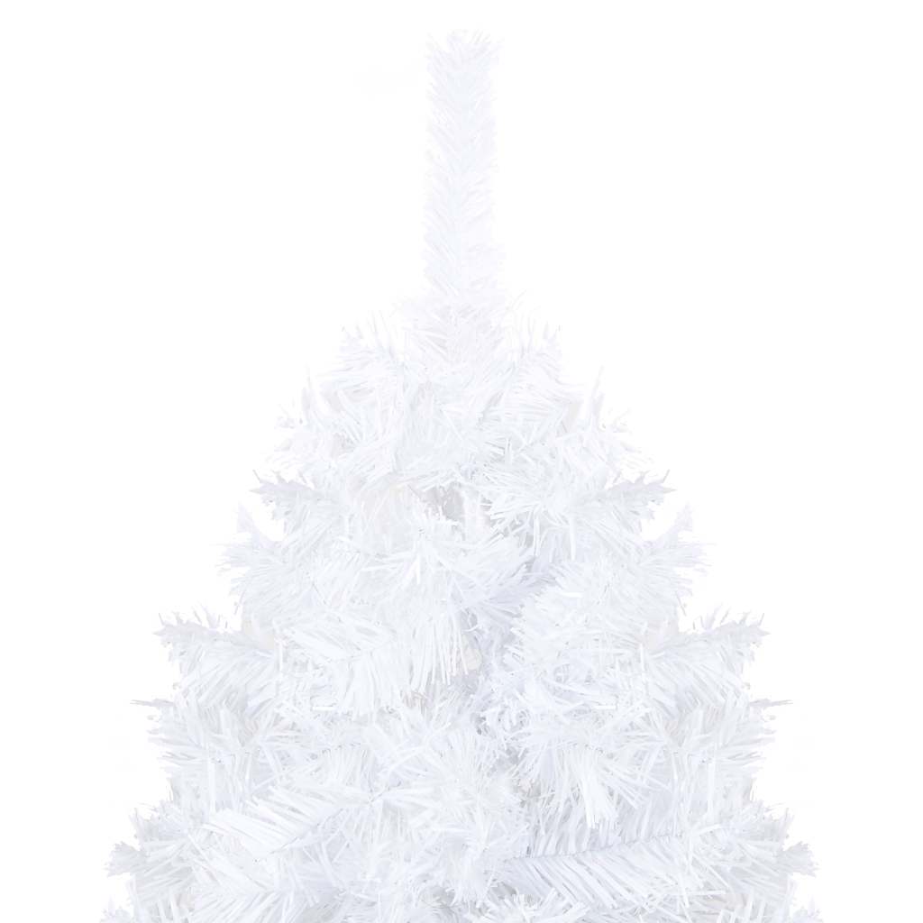 Kunstkerstboom met verlichting en kerstballen 150 cm PVC wit is nu te koop bij PeponiXL, paradijselijk wonen!