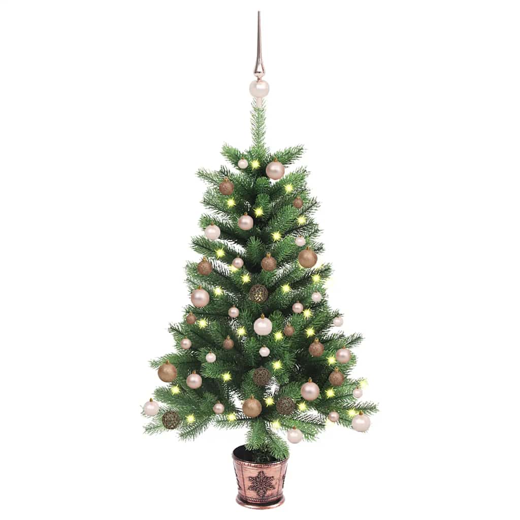 Kunstkerstboom met verlichting en kerstballen 90 cm groen is nu te koop bij PeponiXL, paradijselijk wonen!