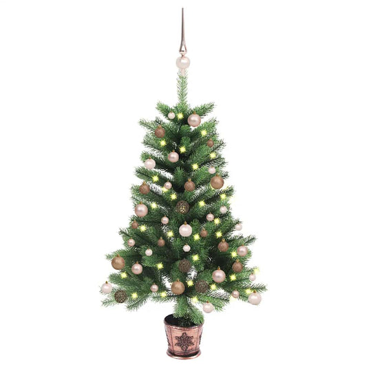 Kunstkerstboom met verlichting en kerstballen 90 cm groen is nu te koop bij PeponiXL, paradijselijk wonen!