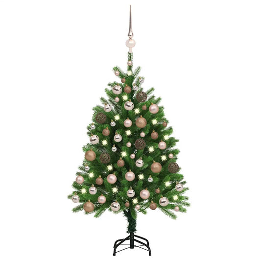 Kunstkerstboom met verlichting en kerstballen 120 cm groen is nu te koop bij PeponiXL, paradijselijk wonen!