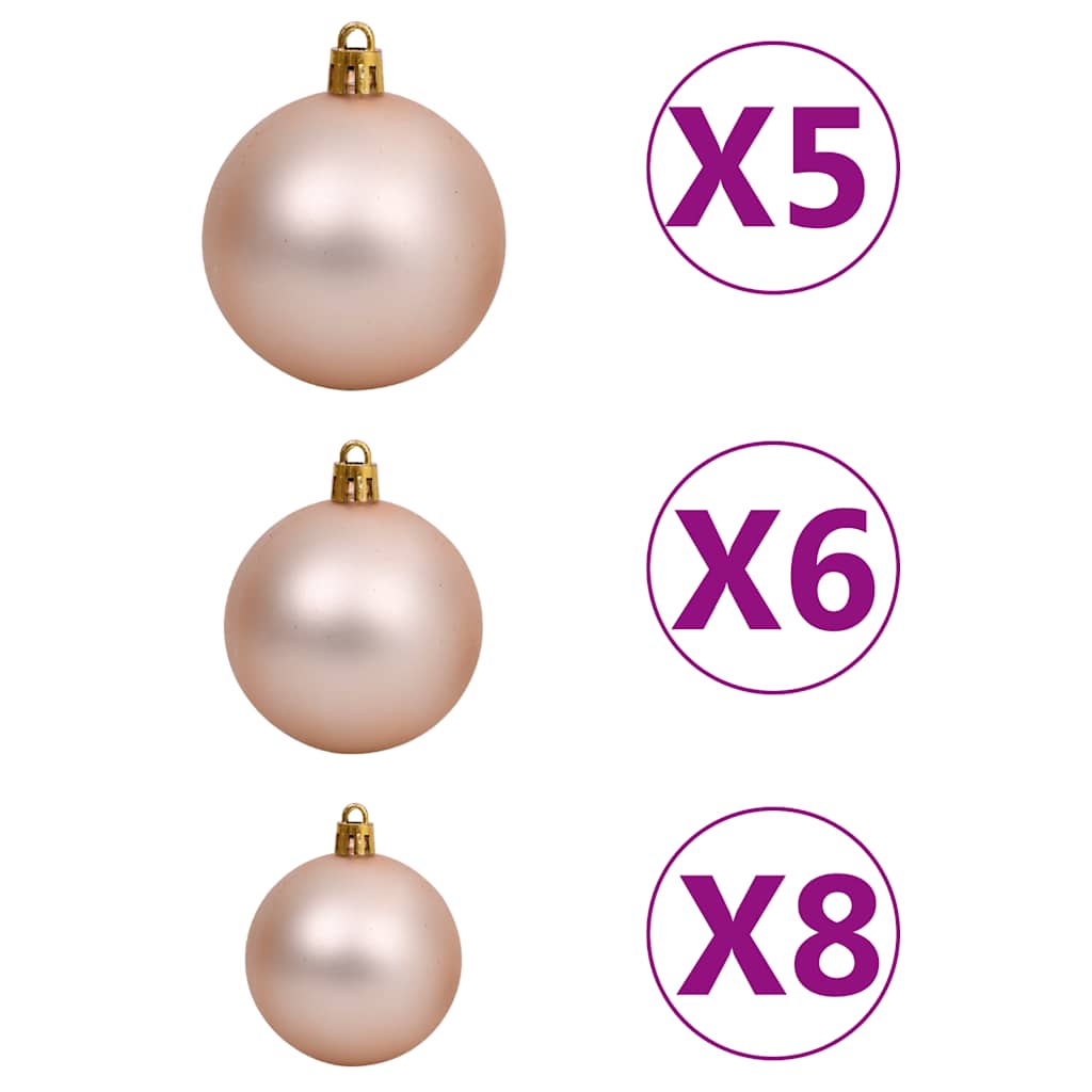 Kunstkerstboom met verlichting en kerstballen 120 cm groen is nu te koop bij PeponiXL, paradijselijk wonen!