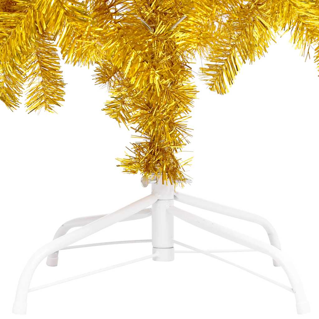 Kunstkerstboom met verlichting en kerstballen 180 cm PET goud is nu te koop bij PeponiXL, paradijselijk wonen!