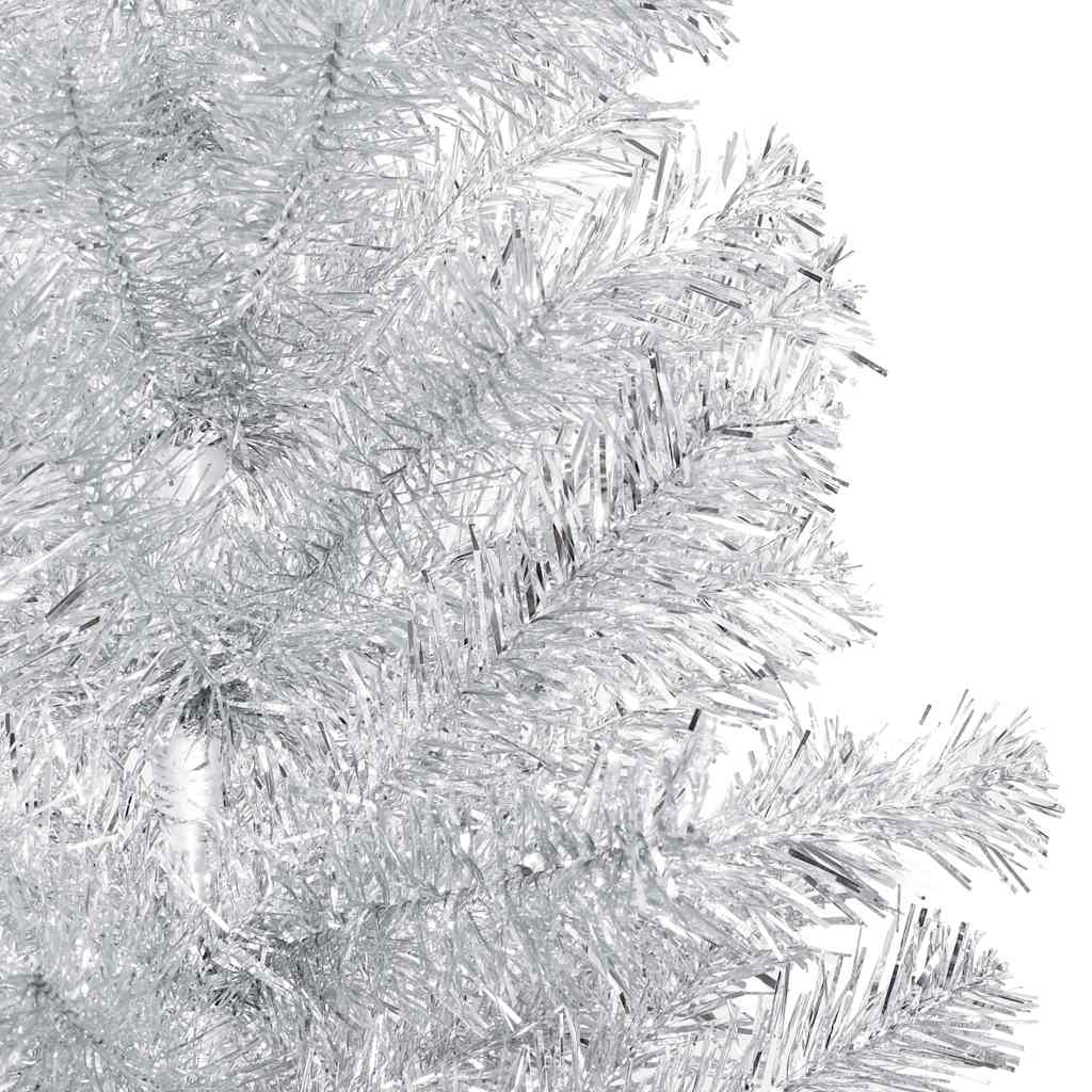 Kunstkerstboom met verlichting en kerstballen 240 cm PET zilver is nu te koop bij PeponiXL, paradijselijk wonen!