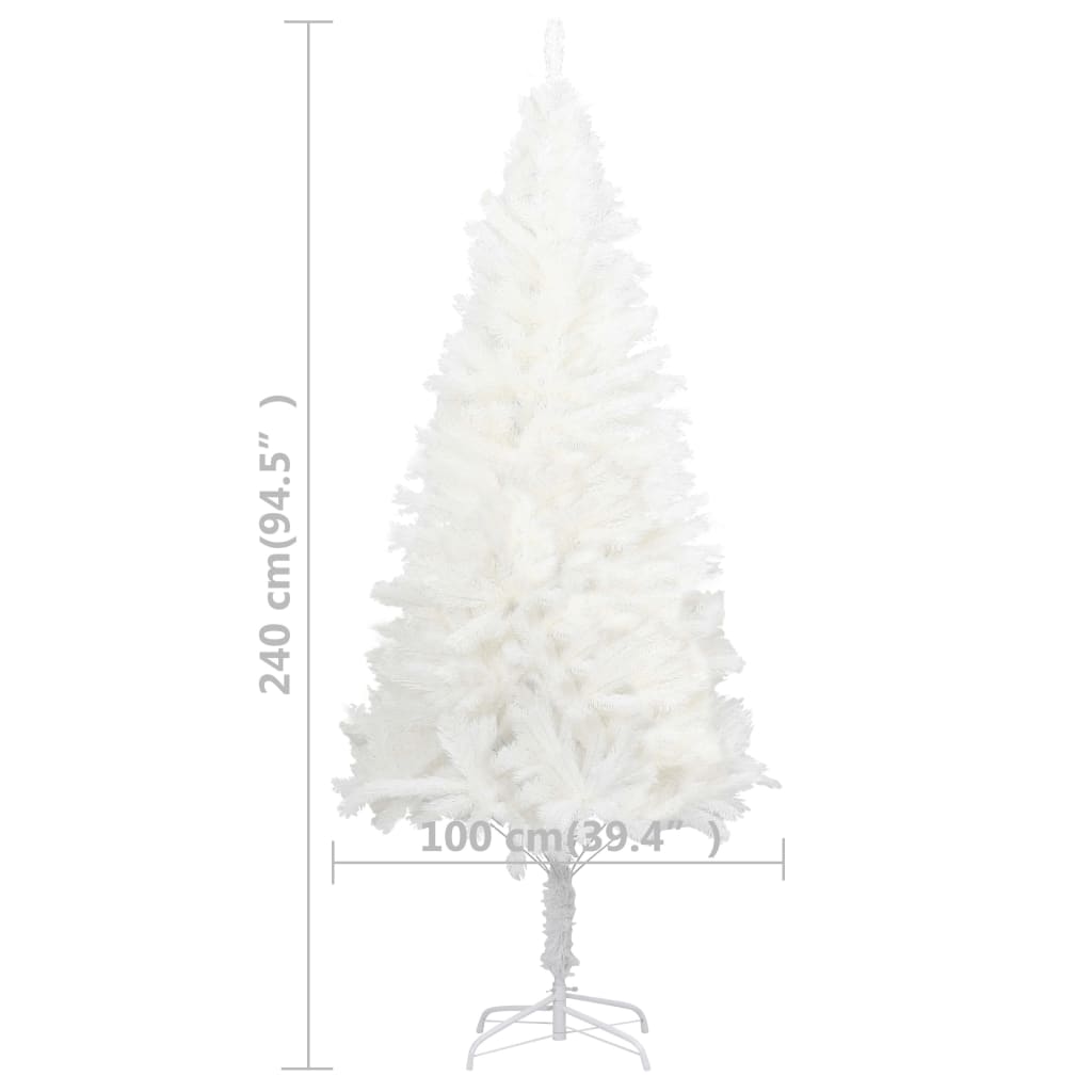 Kunstkerstboom met verlichting en kerstballen 240 cm wit is nu te koop bij PeponiXL, paradijselijk wonen!