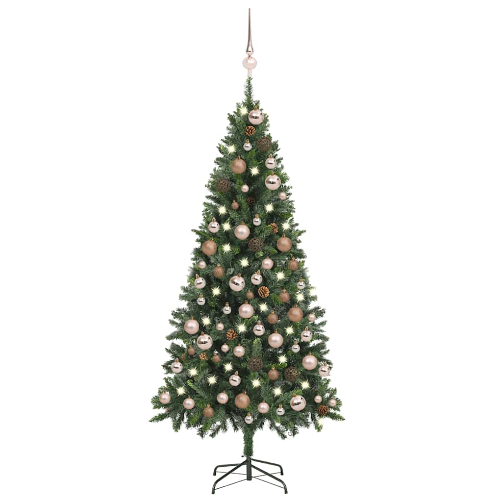 Kunstkerstboom met verlichting kerstballen dennenappels 180 cm is nu te koop bij PeponiXL, paradijselijk wonen!