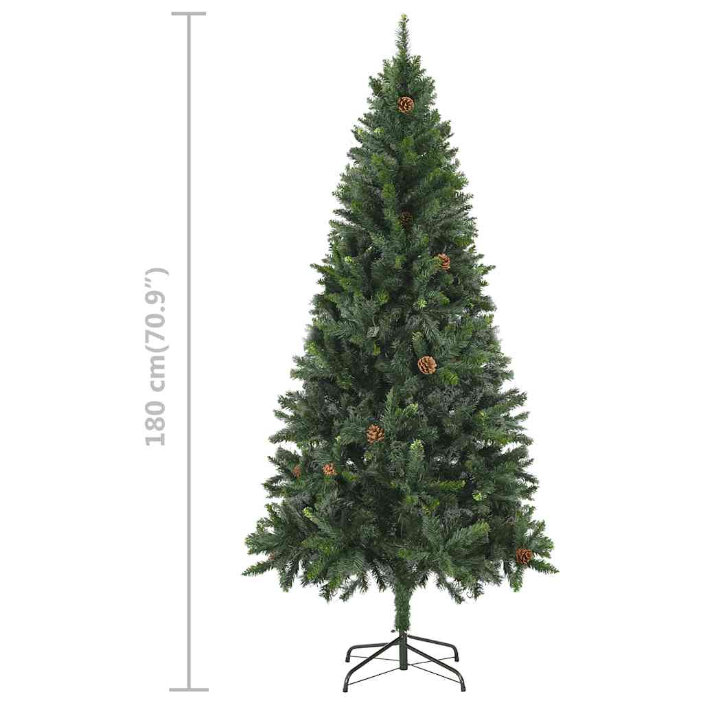 Kunstkerstboom met verlichting kerstballen dennenappels 180 cm is nu te koop bij PeponiXL, paradijselijk wonen!