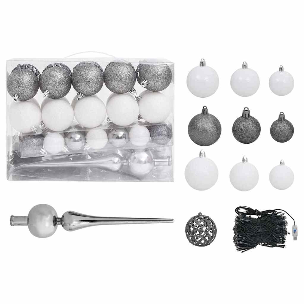 Kunstkerstboom met verlichting kerstballen dennenappels 180 cm is nu te koop bij PeponiXL, paradijselijk wonen!