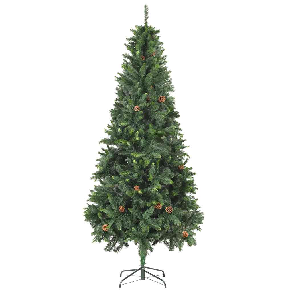 Kunstkerstboom met verlichting kerstballen dennenappels 210 cm is nu te koop bij PeponiXL, paradijselijk wonen!