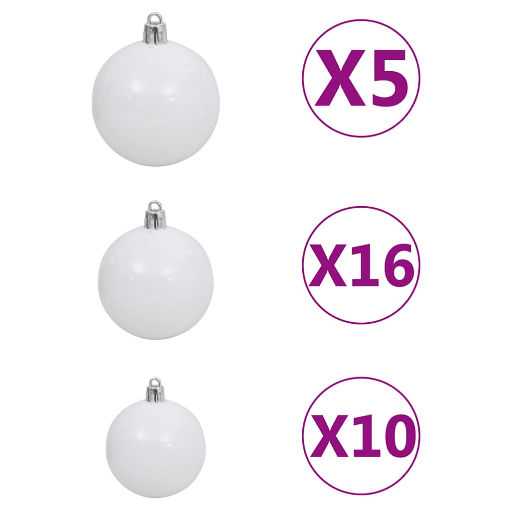 Kunstkerstboom met verlichting kerstballen dennenappels 210 cm is nu te koop bij PeponiXL, paradijselijk wonen!