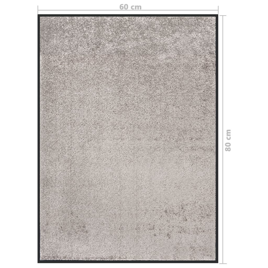 Deurmat 60x80 cm grijs is nu te koop bij PeponiXL, paradijselijk wonen!