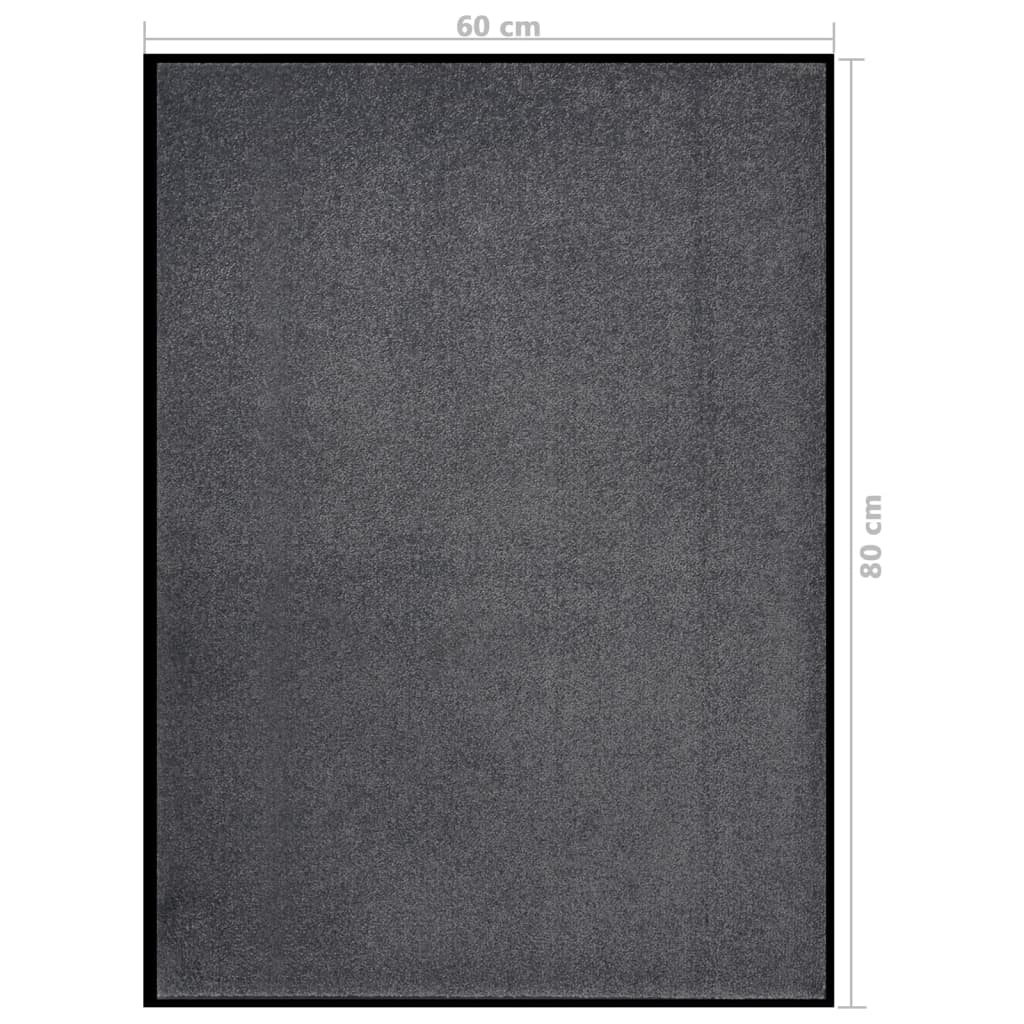 Deurmat 60x80 cm antracietkleurig is nu te koop bij PeponiXL, paradijselijk wonen!