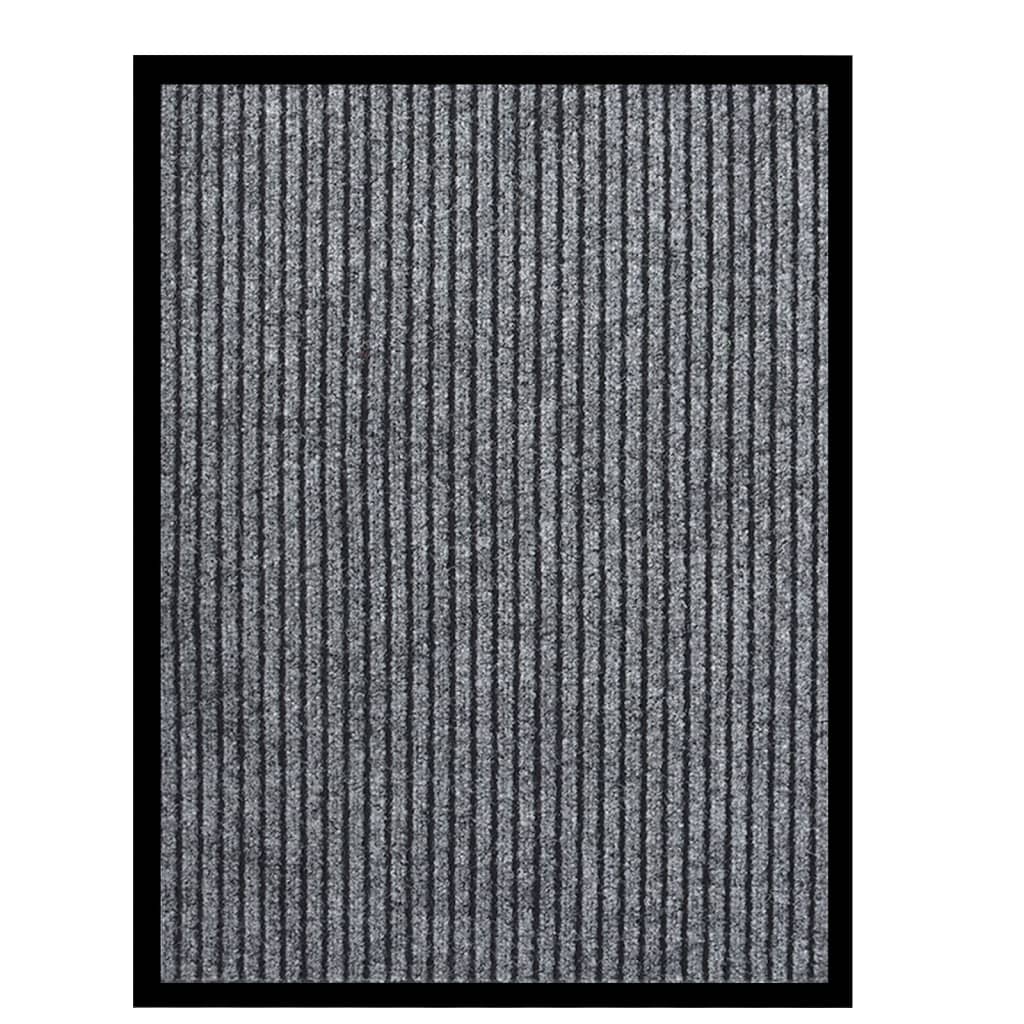 Deurmat 60x80 cm gestreept grijs is nu te koop bij PeponiXL, paradijselijk wonen!
