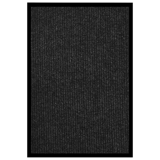 Deurmat 80x120 cm gestreept antraciet is nu te koop bij PeponiXL, paradijselijk wonen!
