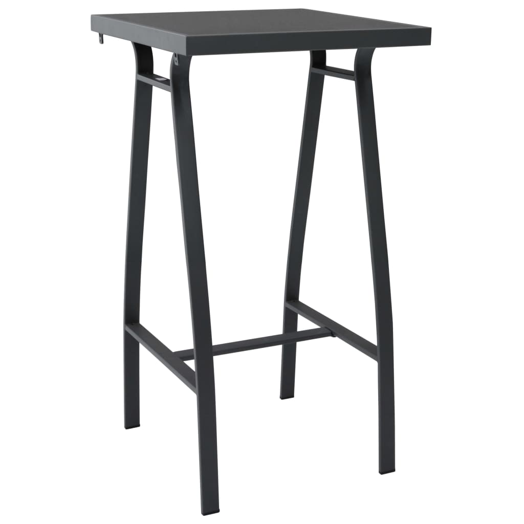 3-delige Tuinbarset zwart en grijs is nu te koop bij PeponiXL, paradijselijk wonen!