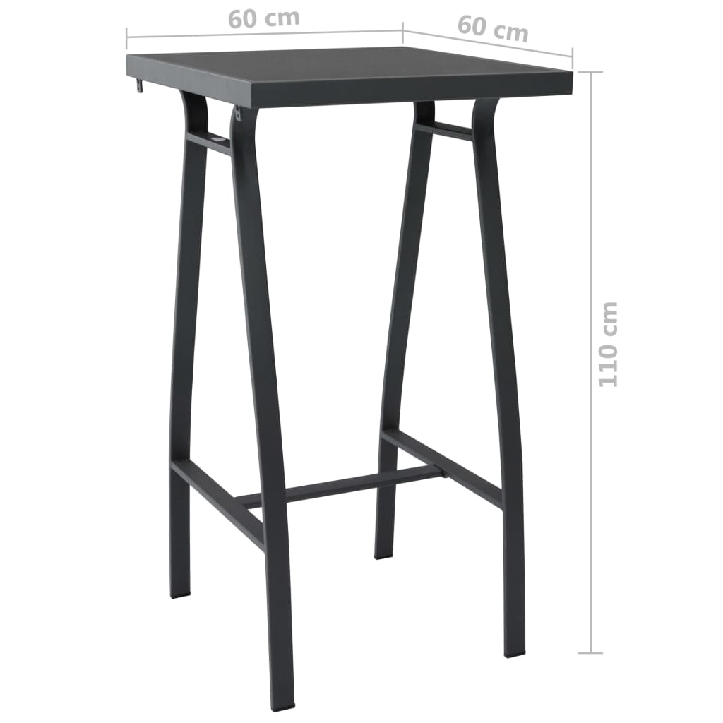 5-delige Tuinbarset zwart en grijs is nu te koop bij PeponiXL, paradijselijk wonen!
