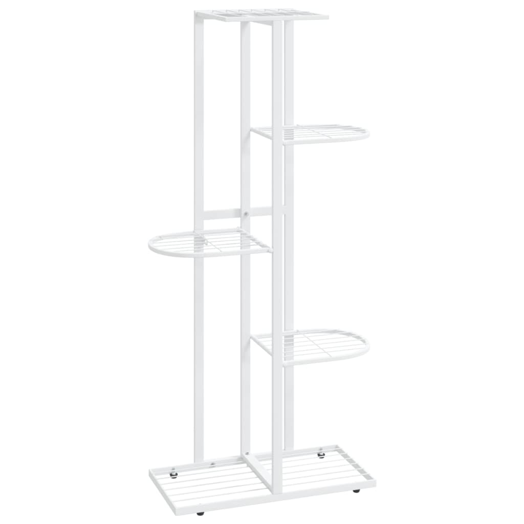 Bloemenstandaard met 5 lagen 43x22x98 cm metaal wit is nu te koop bij PeponiXL, paradijselijk wonen!