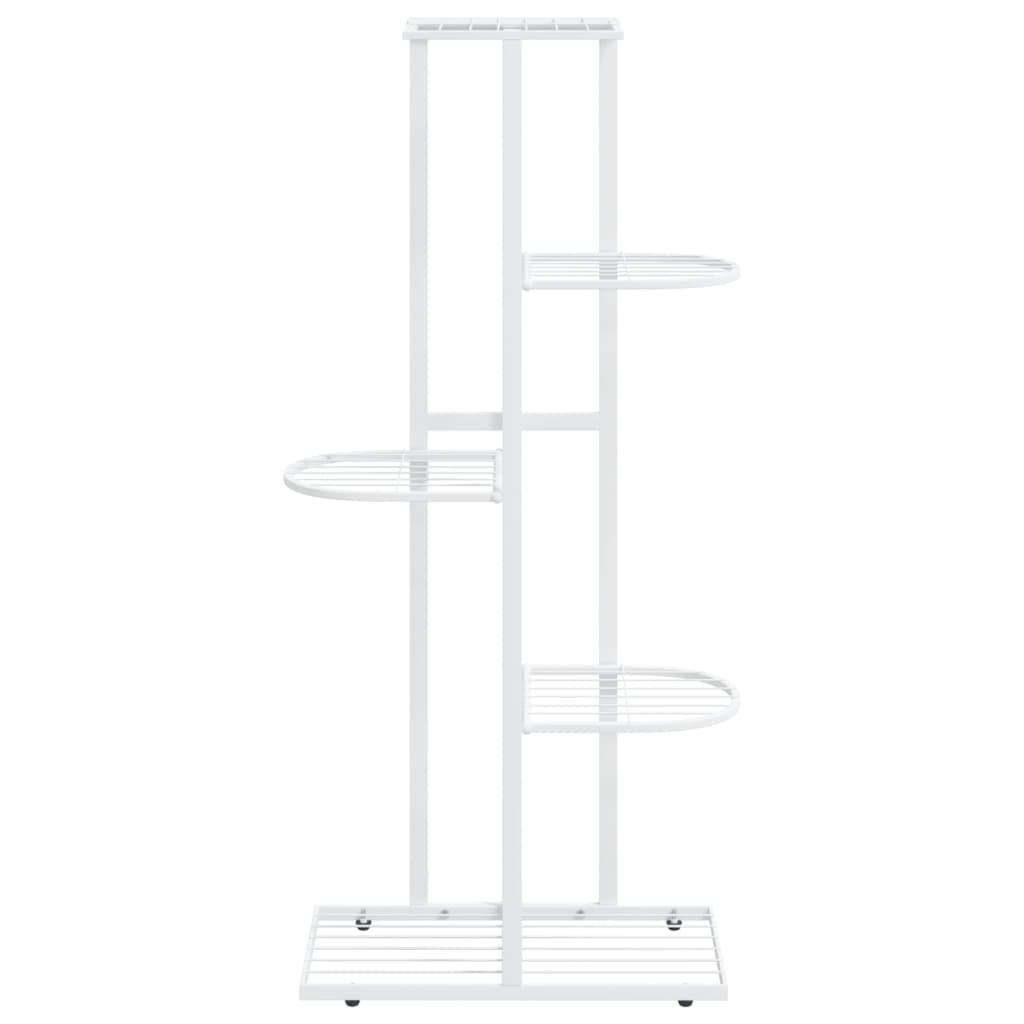 Bloemenstandaard met 5 lagen 43x22x98 cm metaal wit is nu te koop bij PeponiXL, paradijselijk wonen!
