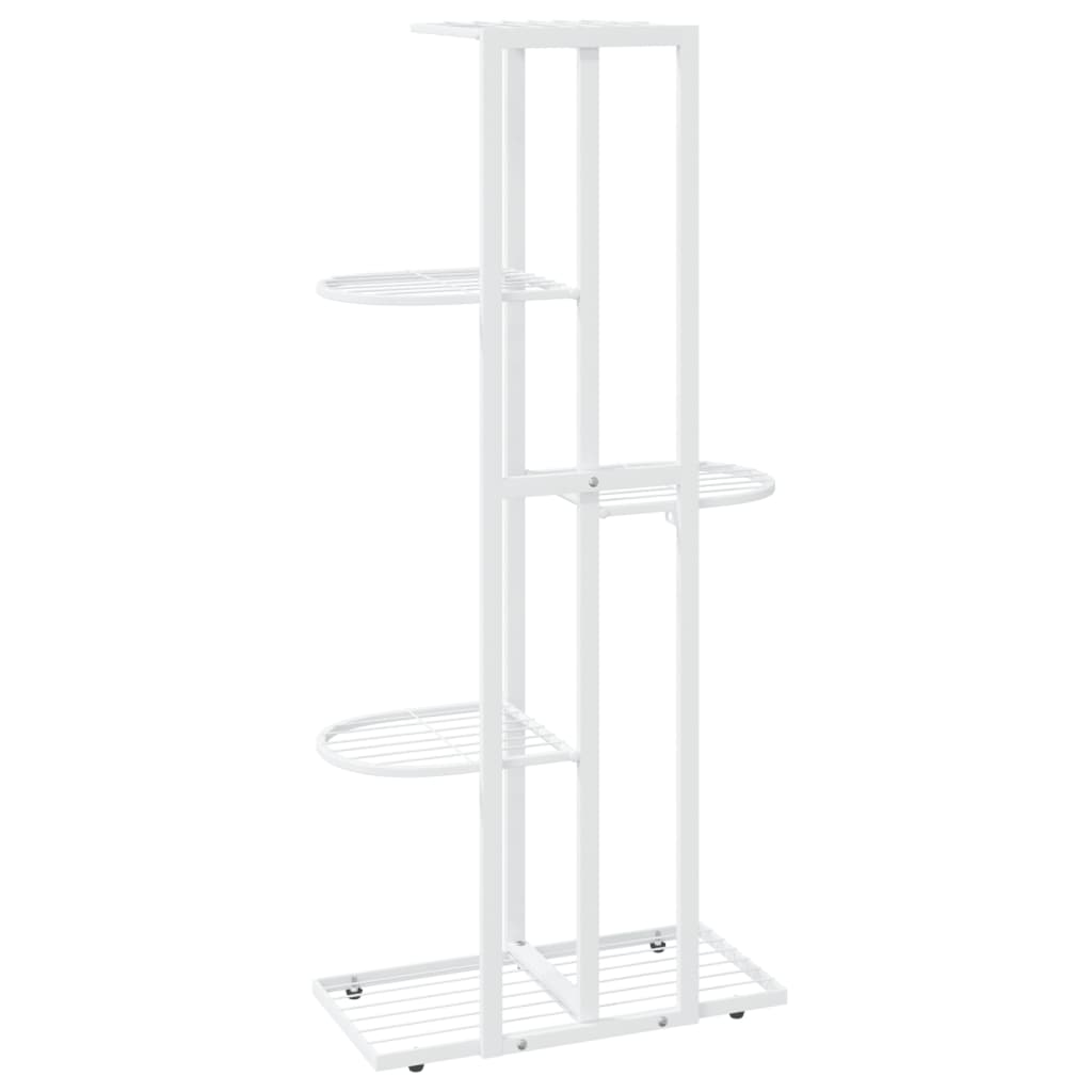 Bloemenstandaard met 5 lagen 43x22x98 cm metaal wit is nu te koop bij PeponiXL, paradijselijk wonen!