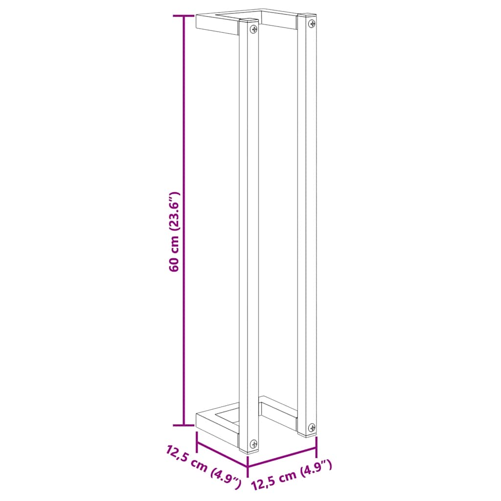 Handdoekenrek 12,5x12,5x60 cm staal wit is nu te koop bij PeponiXL, paradijselijk wonen!
