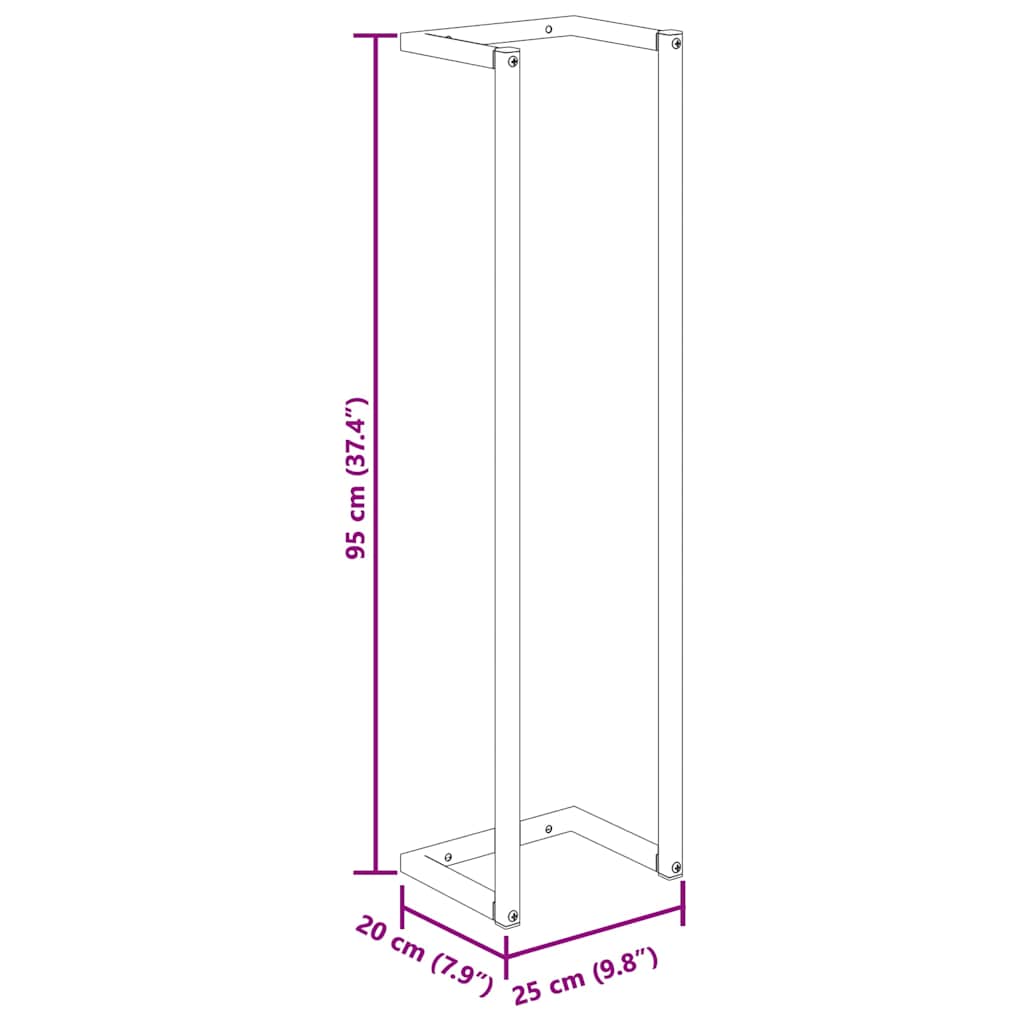 Handdoekenrek 25x20x95 cm staal wit is nu te koop bij PeponiXL, paradijselijk wonen!