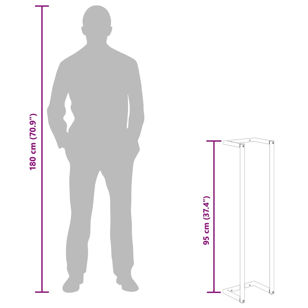 Handdoekenrek 25x20x95 cm staal wit is nu te koop bij PeponiXL, paradijselijk wonen!