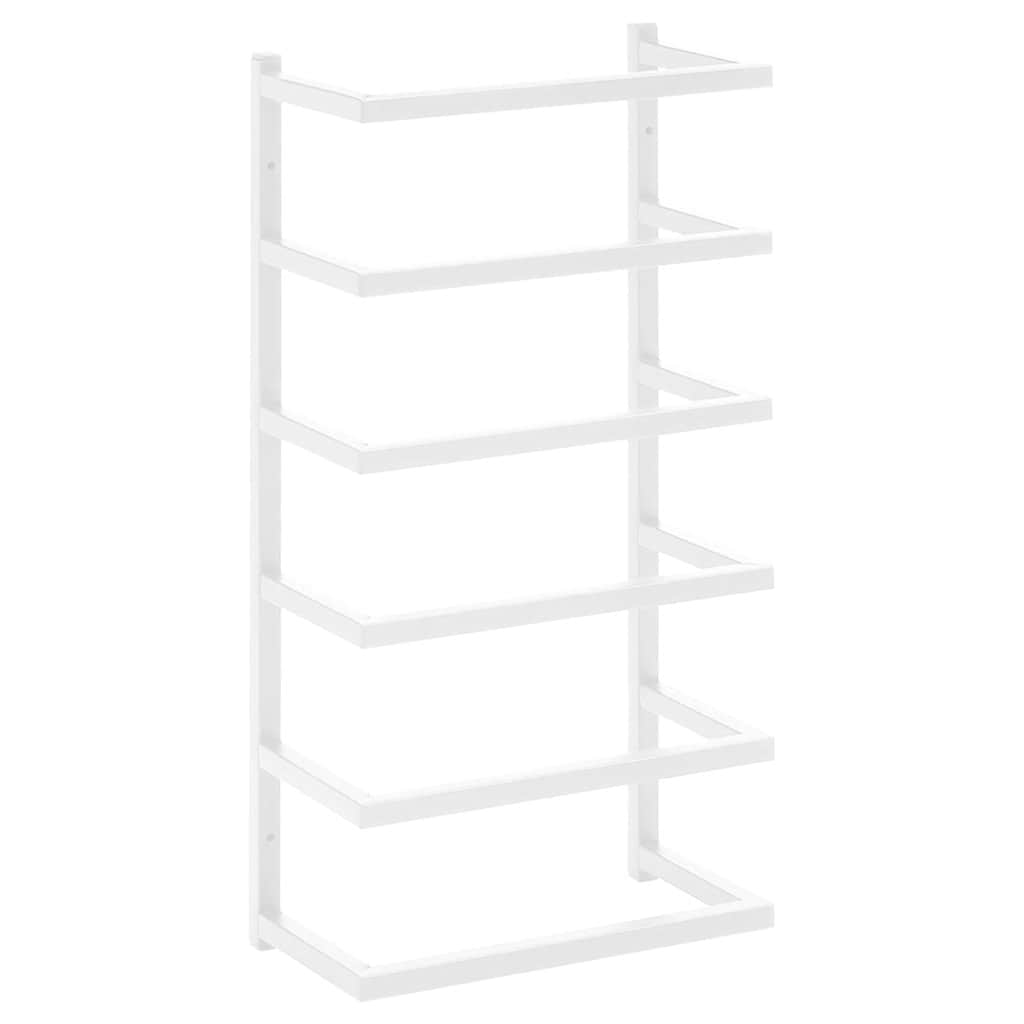 Handdoekenrek 24x12x48 cm staal wit is nu te koop bij PeponiXL, paradijselijk wonen!