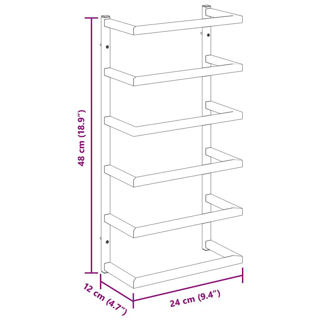 Handdoekenrek 24x12x48 cm staal wit is nu te koop bij PeponiXL, paradijselijk wonen!